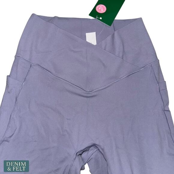 Halara Softlyzero Crossover Pocket 7/8 Leggings Light Gray Violet S NEW/NWT!! - Picture 9 of 14